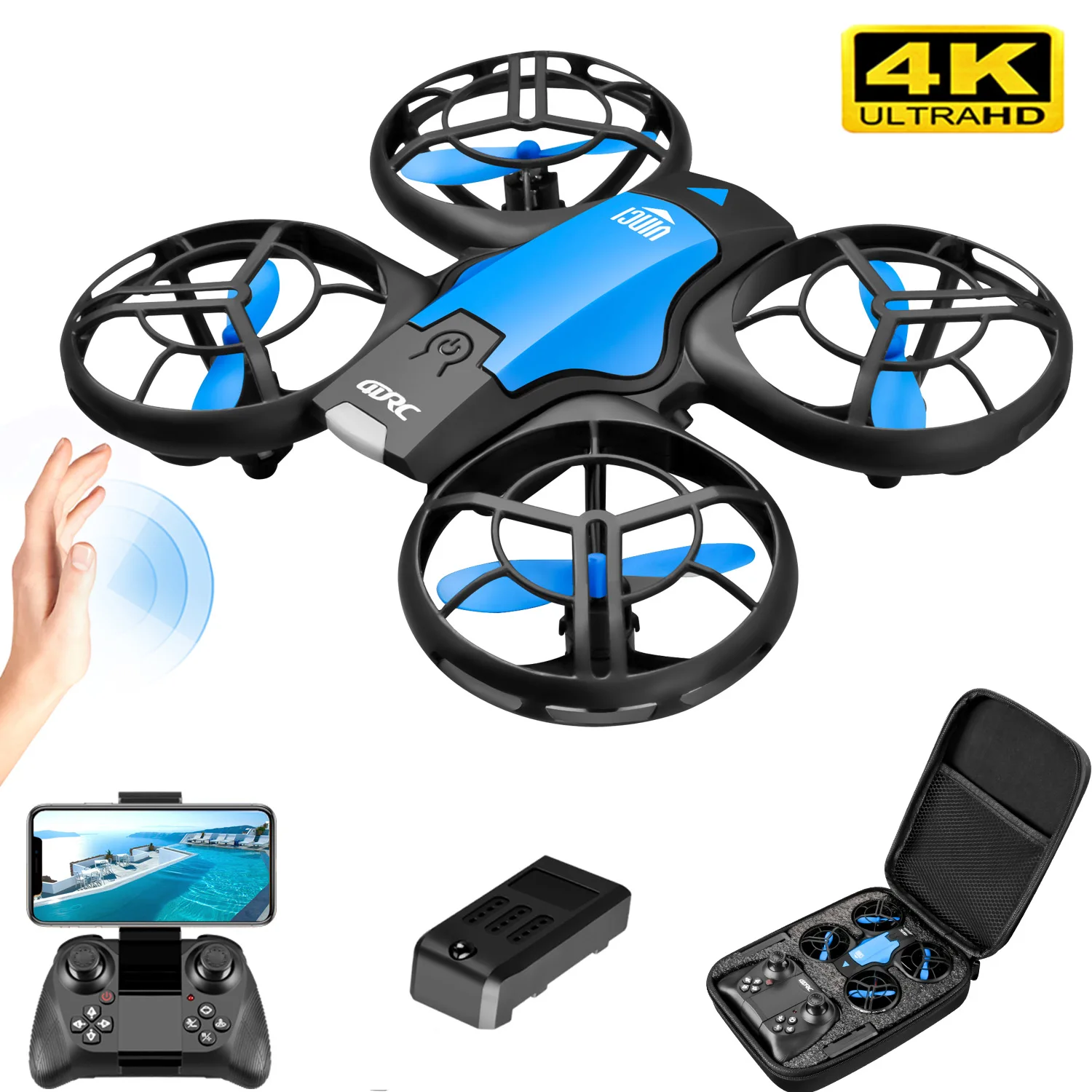 Rc Helicopter Case - Nuovo Mini Drone V8 con Telecamera