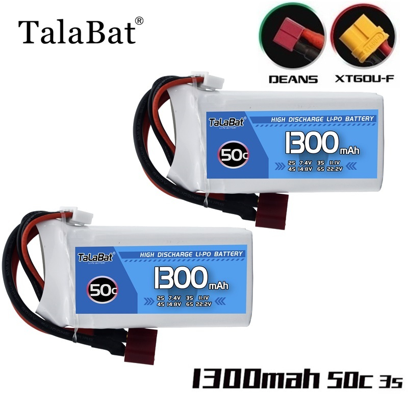 Rc Helicopter Coaxial - NUOVA Batteria LiPo 11.1V 1300mAh 50C